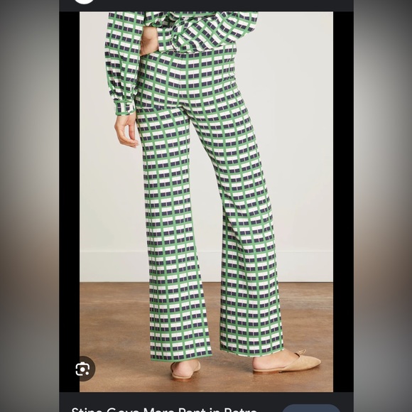 NWT Stine Goya Textured Green Pants - Picture 7 of 7